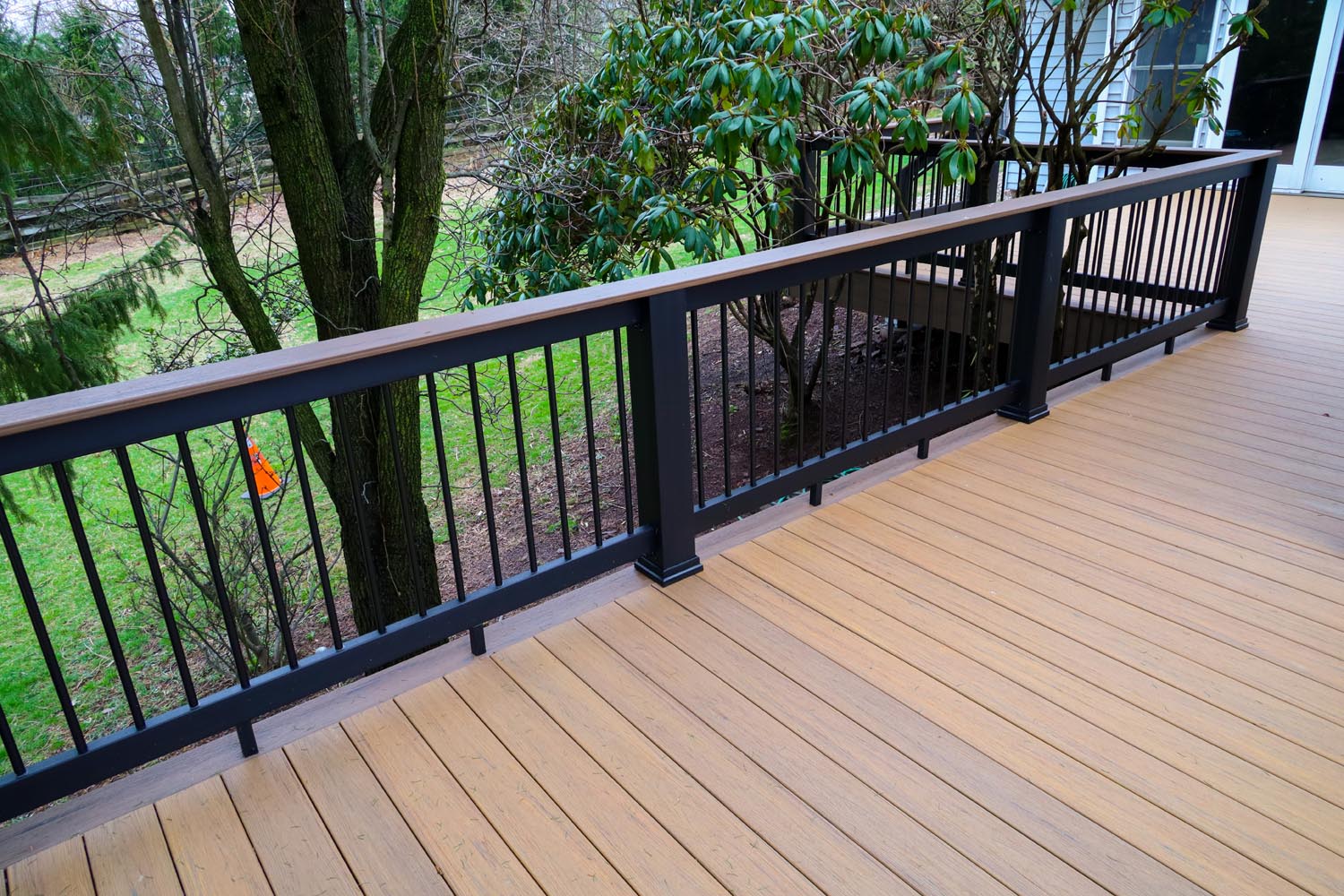 Composite deck with railing